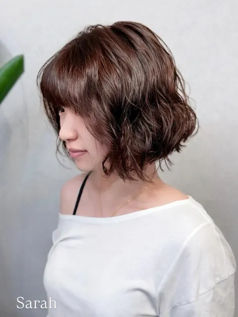 短髮波波卷作品參考，設計師 Sarah 小如