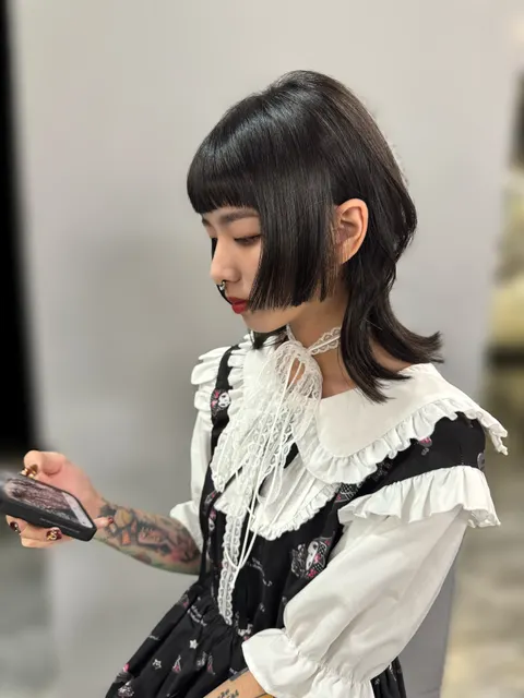公主切+高層次+狼尾元素作品參考，設計師 Ginnie Lin
