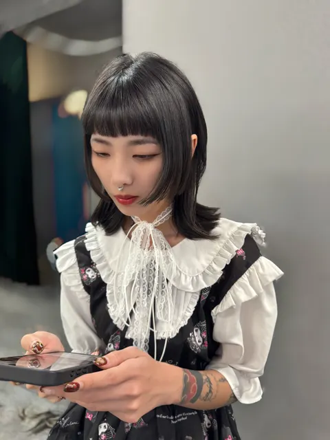 公主切+高層次+狼尾元素作品參考，設計師 Ginnie Lin