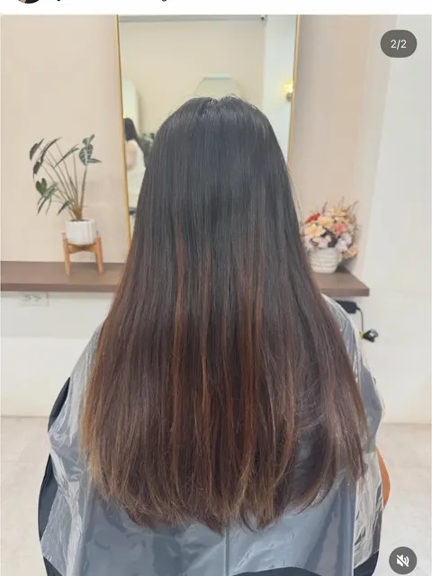 霧感髮色｜質感青木棕作品參考，設計師 Saya