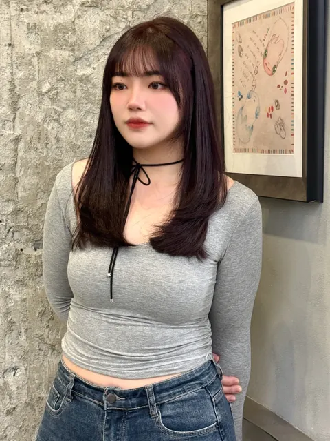 小顏瀏海&莓果紫紅作品參考，設計師 芳