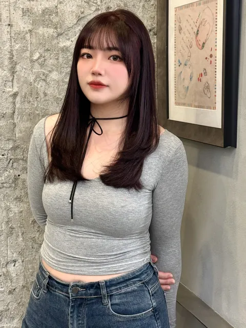 小顏瀏海&莓果紫紅作品參考，設計師 芳