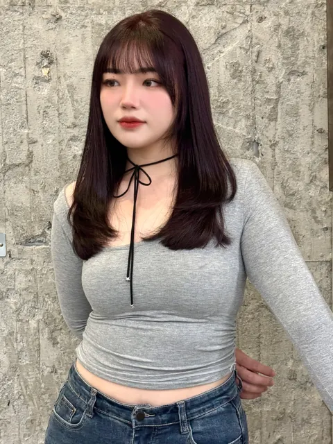 小顏瀏海&莓果紫紅作品參考，設計師 芳