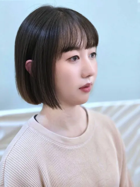 韓系一刀切短髮作品參考，設計師 丹尼爾-FLy hair-Daniel