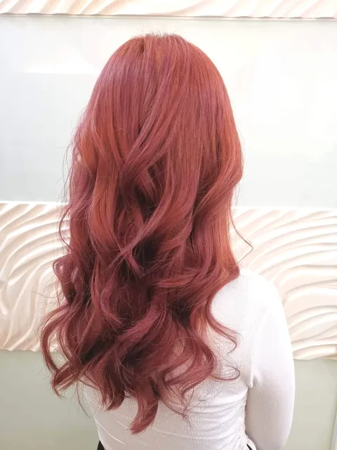 霧感粉棕色作品參考，設計師 丹尼爾-FLy hair-Daniel