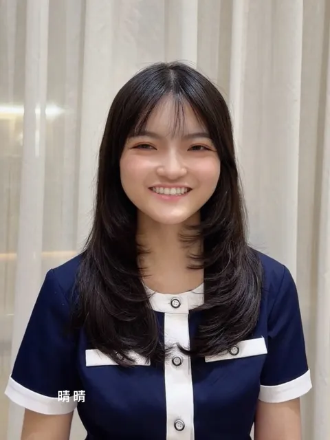 韓系層次剪裁作品參考，設計師 晴晴