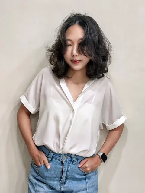 韓系層次剪裁作品參考，設計師 Sidney