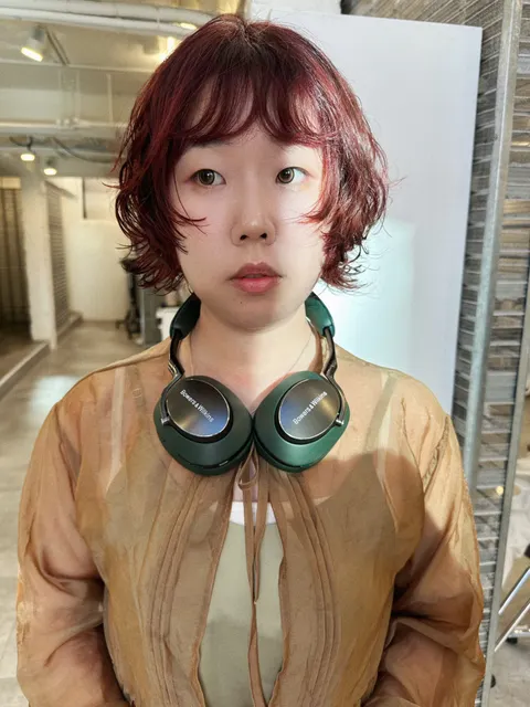 日系層次燙作品參考，設計師 禦寒