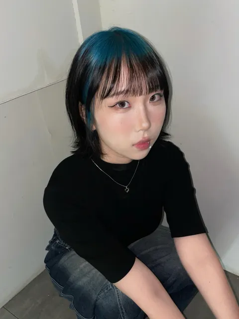 爆頂染 + 翹翹頭作品參考，設計師 小魚🐟