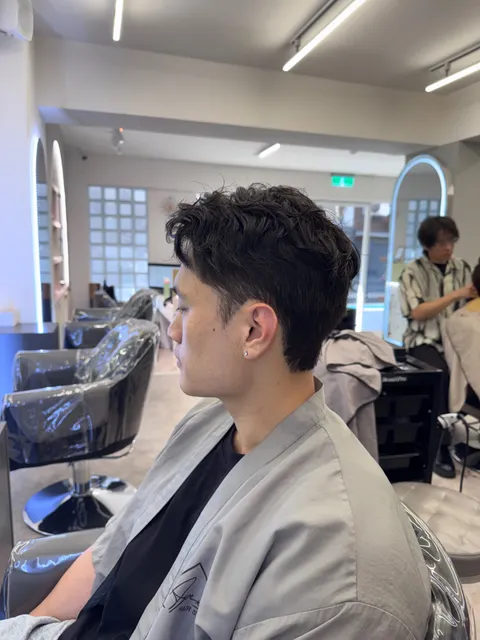 韓系男士燙髮作品參考，設計師 張均平