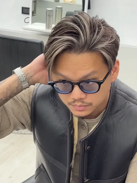 線條染-白髮共存作品,設計師 Rick,桃園中壢區Sieg 中壢威尼斯店
