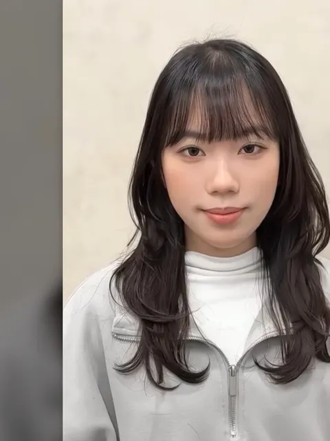 慵懶層次燙作品參考，設計師 Sandy