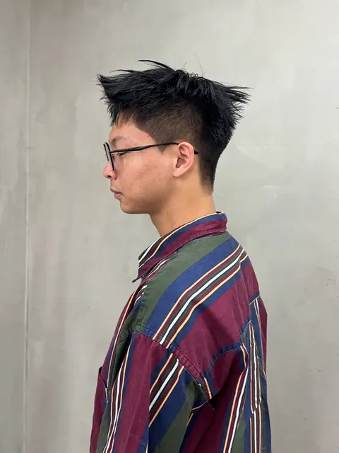 男士燙髮作品參考，設計師 Sandy