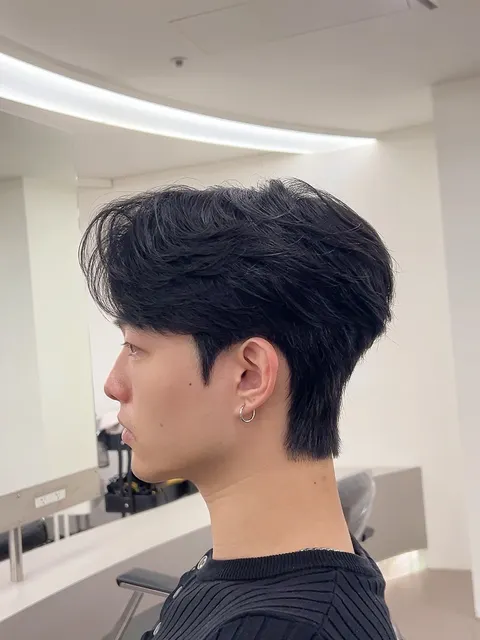 男生韓系氣墊紋理燙作品參考，設計師 Morris莫里斯