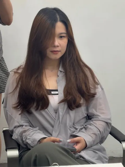 韓式電棒燙+ 莓果粉棕作品參考，設計師 Vivian 維維安🩶