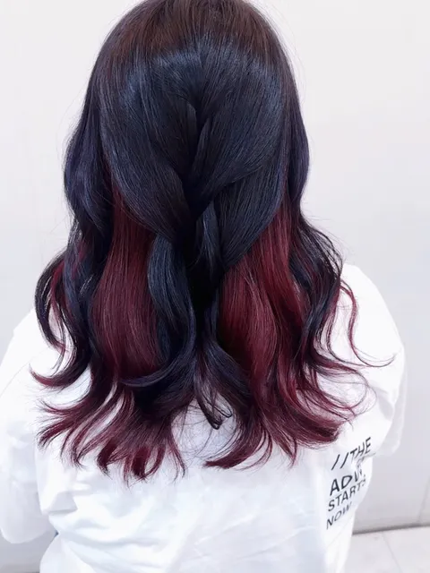 暗夜莓果|Burgundy Inner Color作品,設計師 祝祝 Beverly,桃園中壢區Tiam延平店