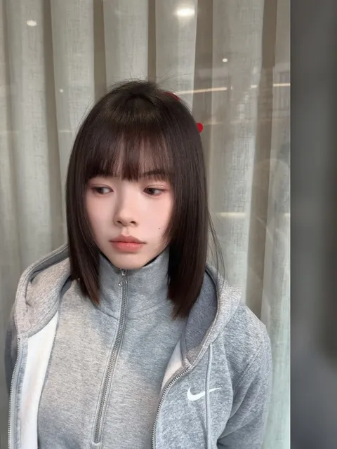 漫畫瀏海搭配縮毛矯正💓作品參考，設計師 Teresa