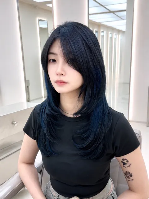 韓系層次剪裁作品參考，設計師 瑄瑄