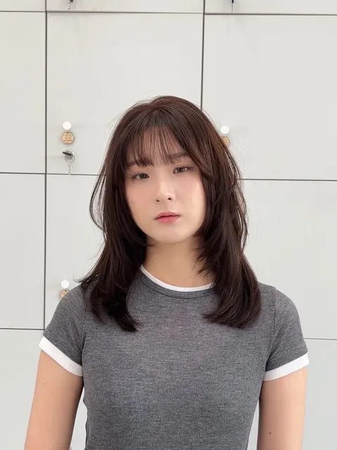 中長髮層次.咖啡棕作品,設計師 Yuna,台南東區Komm Hair南紡店
