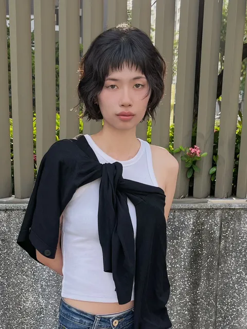 短髮波紋捲作品參考，設計師 TT