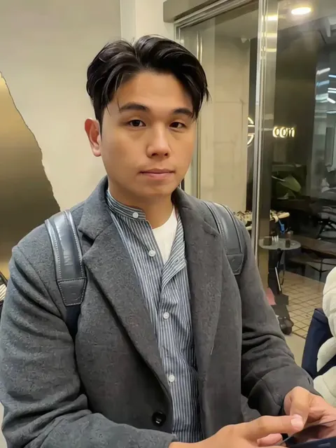 日韓系男生剪裁作品參考，設計師 Enson 許富