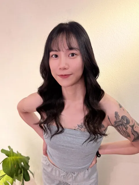 韓系燙髮作品參考，設計師 僑Chao