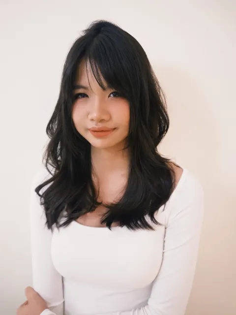 韓系層次捲髮作品參考，設計師 振浩 Jimmy