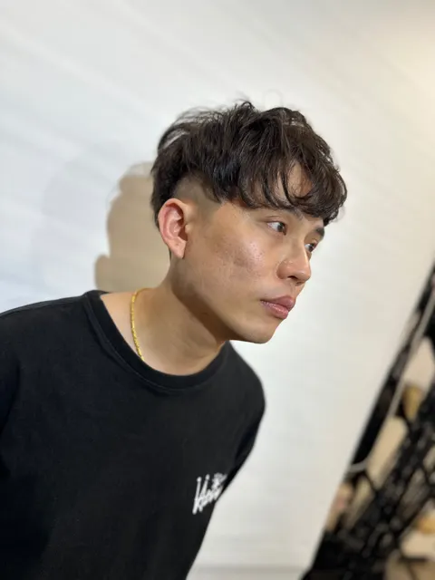 韓系微分燙髮作品參考，設計師 Nick