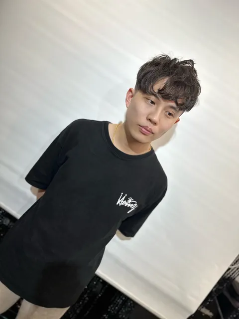 韓系微分燙髮作品參考，設計師 Nick