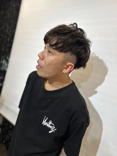 韓系微分燙髮作品參考，設計師 Nick