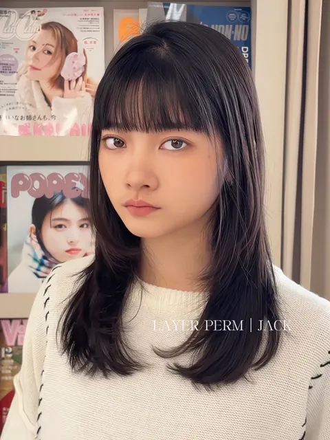 Layer perm作品參考，設計師 Jack