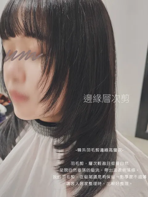 韓系羽毛剪高層次 第 2 張作品照